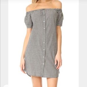 Capulet off the shoulder gingham dress